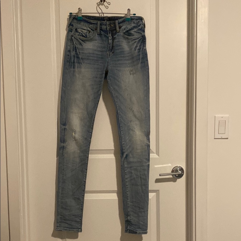 PRPS Blue Slim Jeans with Vintage Distressed Look